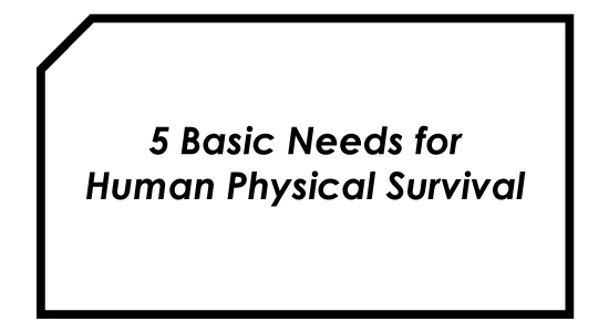 5 basic needs for survival